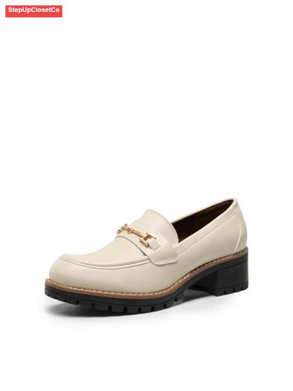 Chunky Loafers Dressy Business Shoes Vegan Leather Comfort